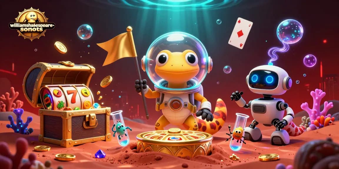 Experience thrilling jackpots and winning plays at williamshakespeare-sonnets in this vibrant casino illustration.