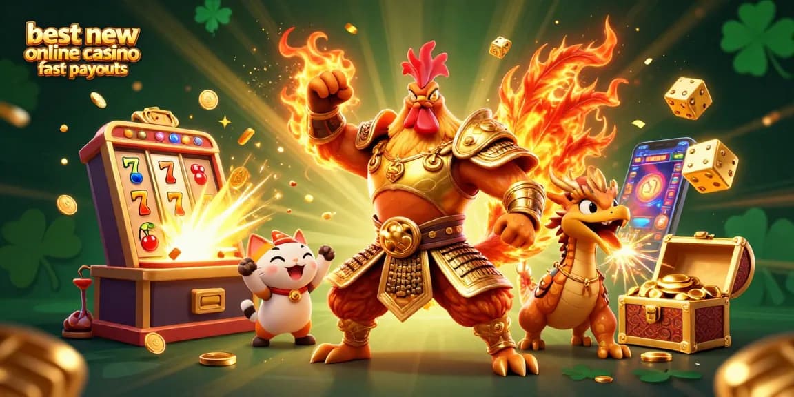 Experience the thrill of fast payouts at the best new online casino with this vivid illustration.