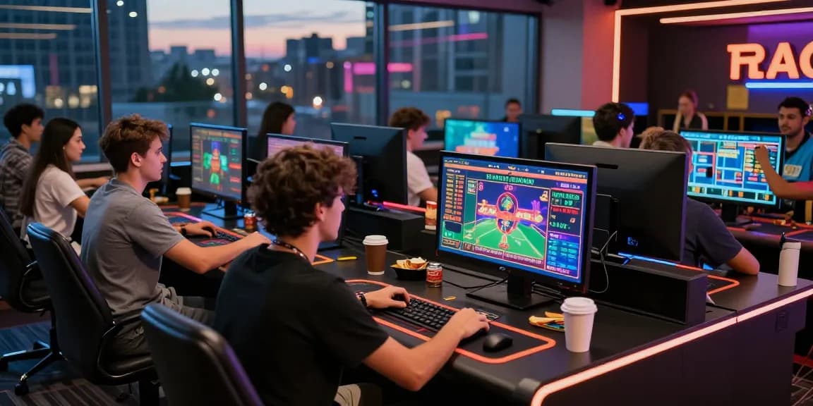 Engaging gambling scene showcasing players at https://xx88.se.net/ in an exciting gaming environment with vibrant lighting and interactive screens.