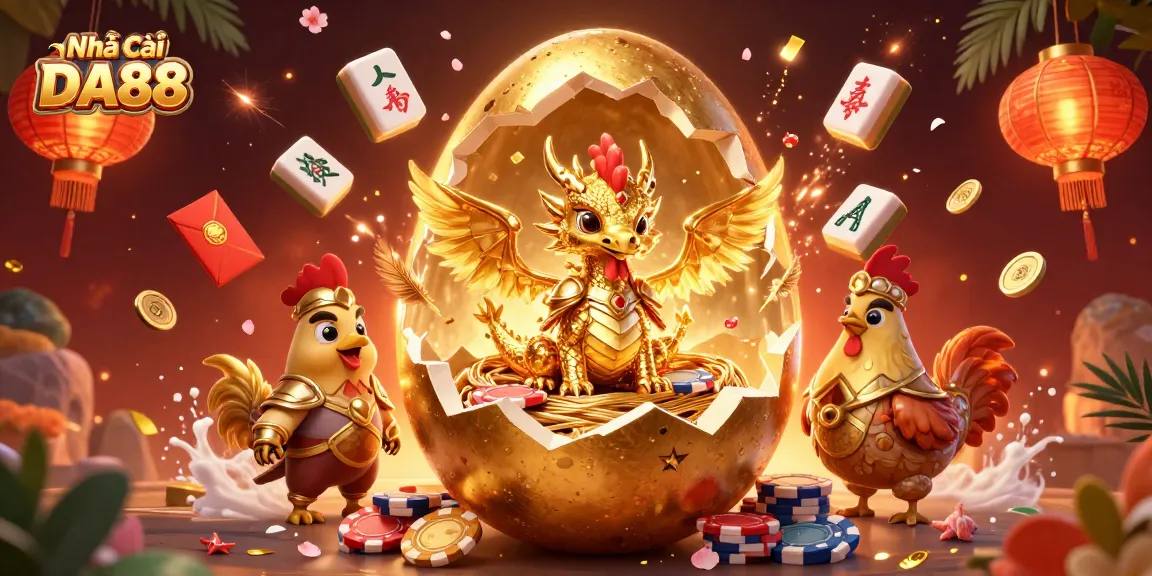 Engage with Nhà cái DA88 as the golden dragon welcomes you to a vivid casino scene.