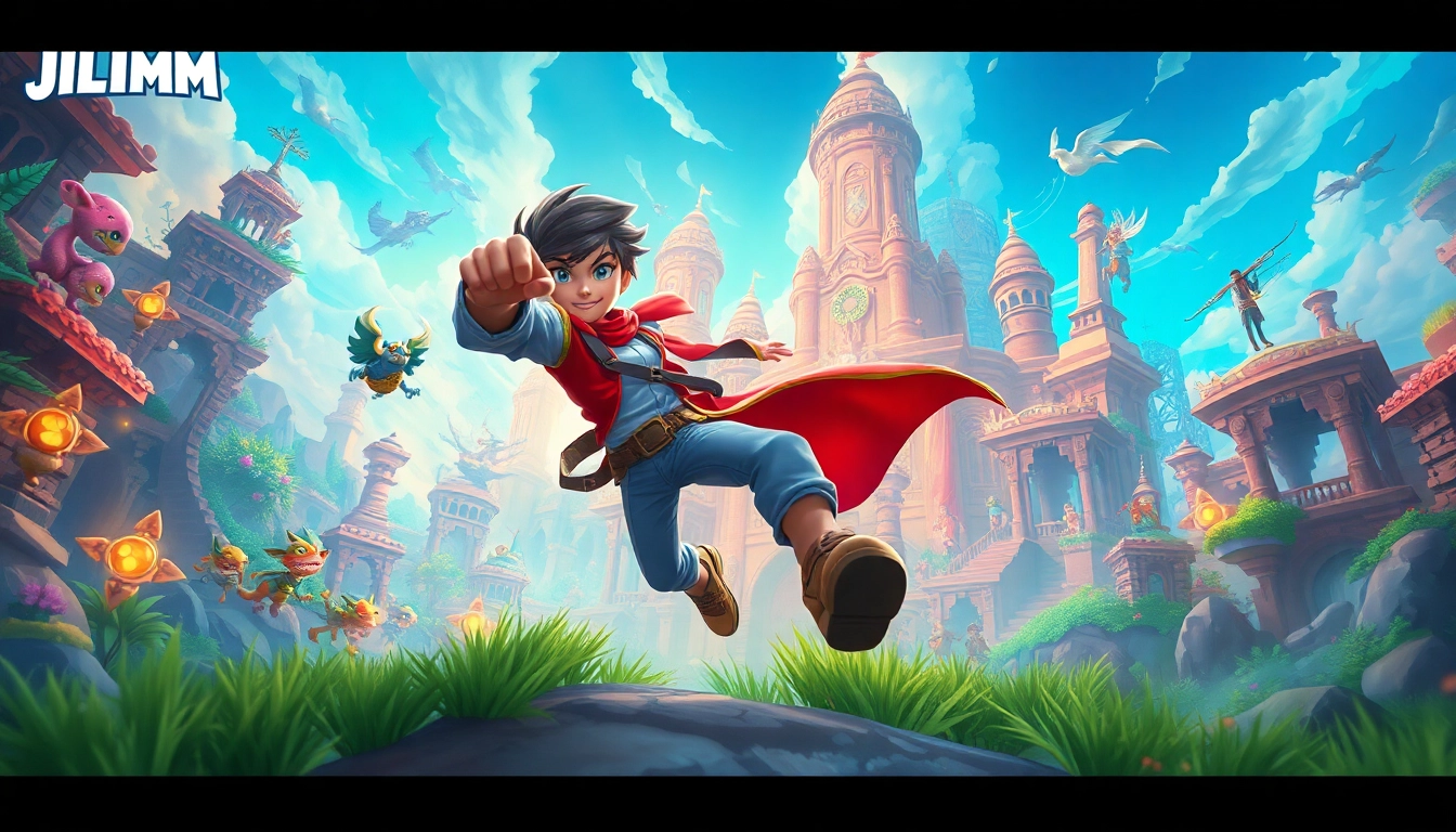 Engaging scene from https://www.jlmmm.app/ showcasing vibrant characters in a dynamic gaming landscape.