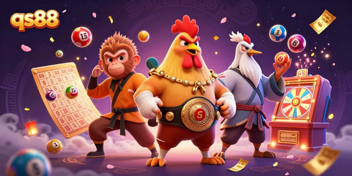 Experience thrilling gaming action at qs88 with dynamic visuals featuring colorful lottery elements.