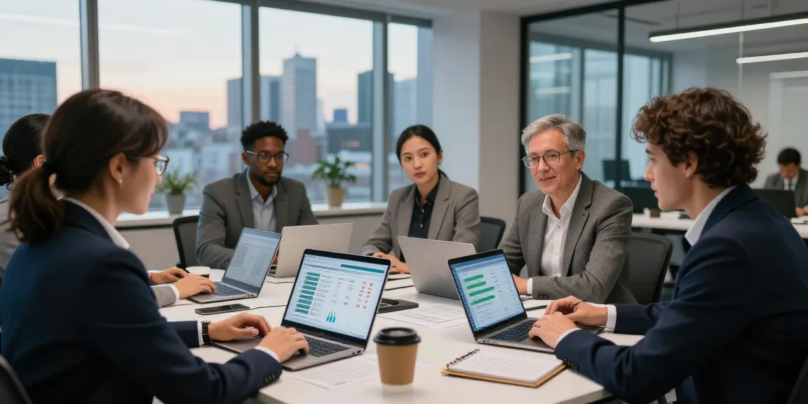 Team discussing british gas business gas solutions in a modern office setting.
