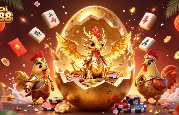 Engage with Nhà cái DA88 as the golden dragon welcomes you to a vivid casino scene.
