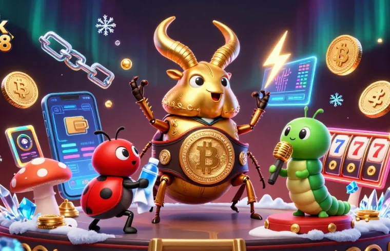 Link SC88 shows a dynamic casino battle scene featuring a giant beetle and ladybug, illustrating fun and excitement.